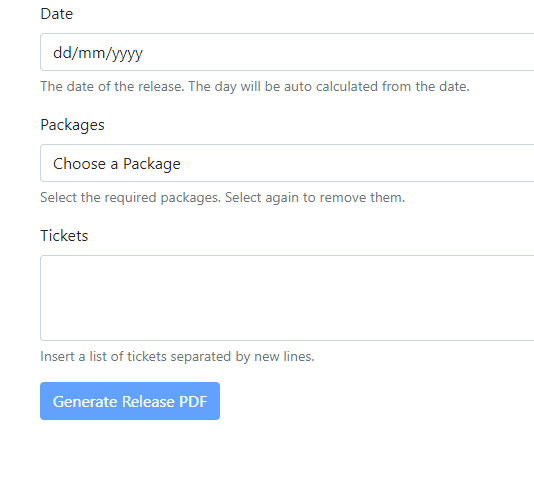 Release Generator